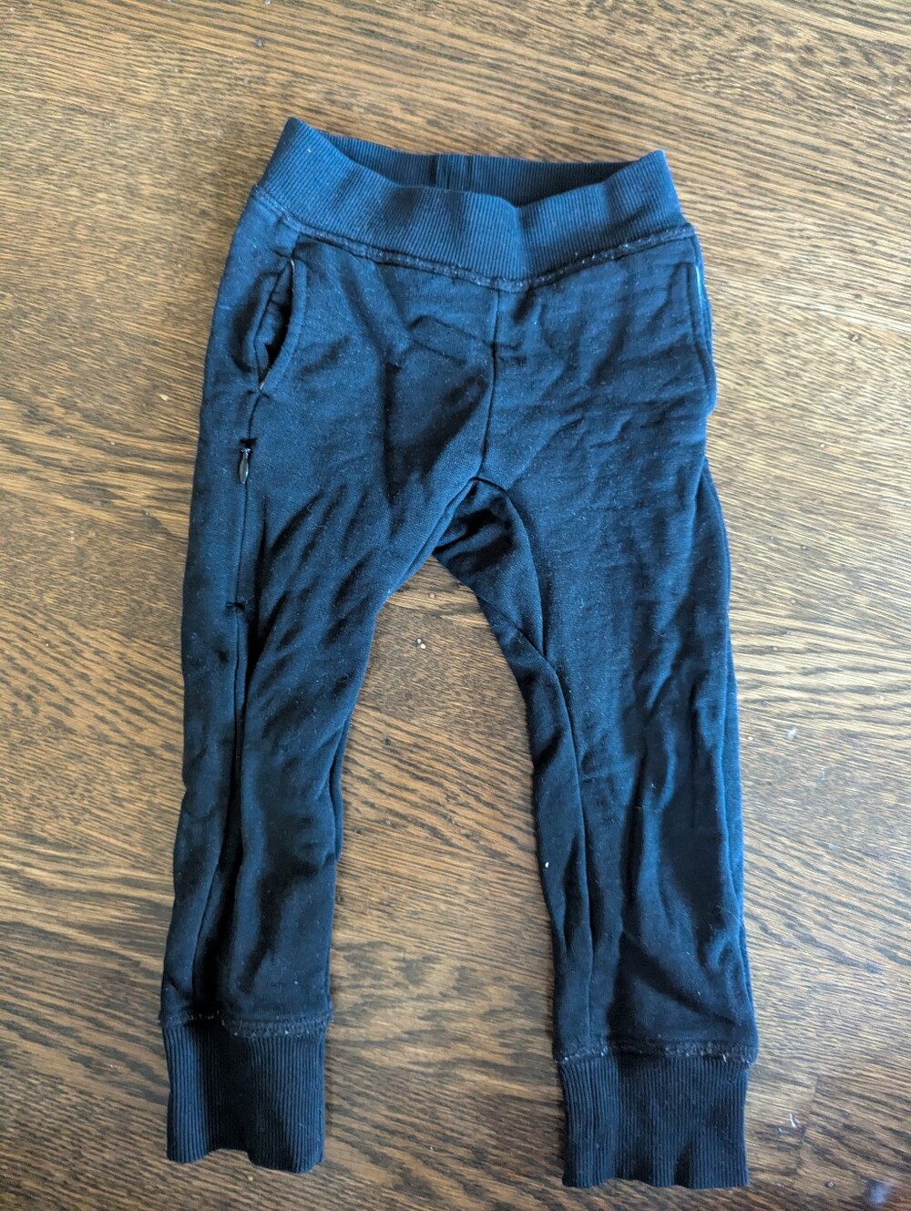 PACT black Going Places jogger sweatpants, 18-24 months
